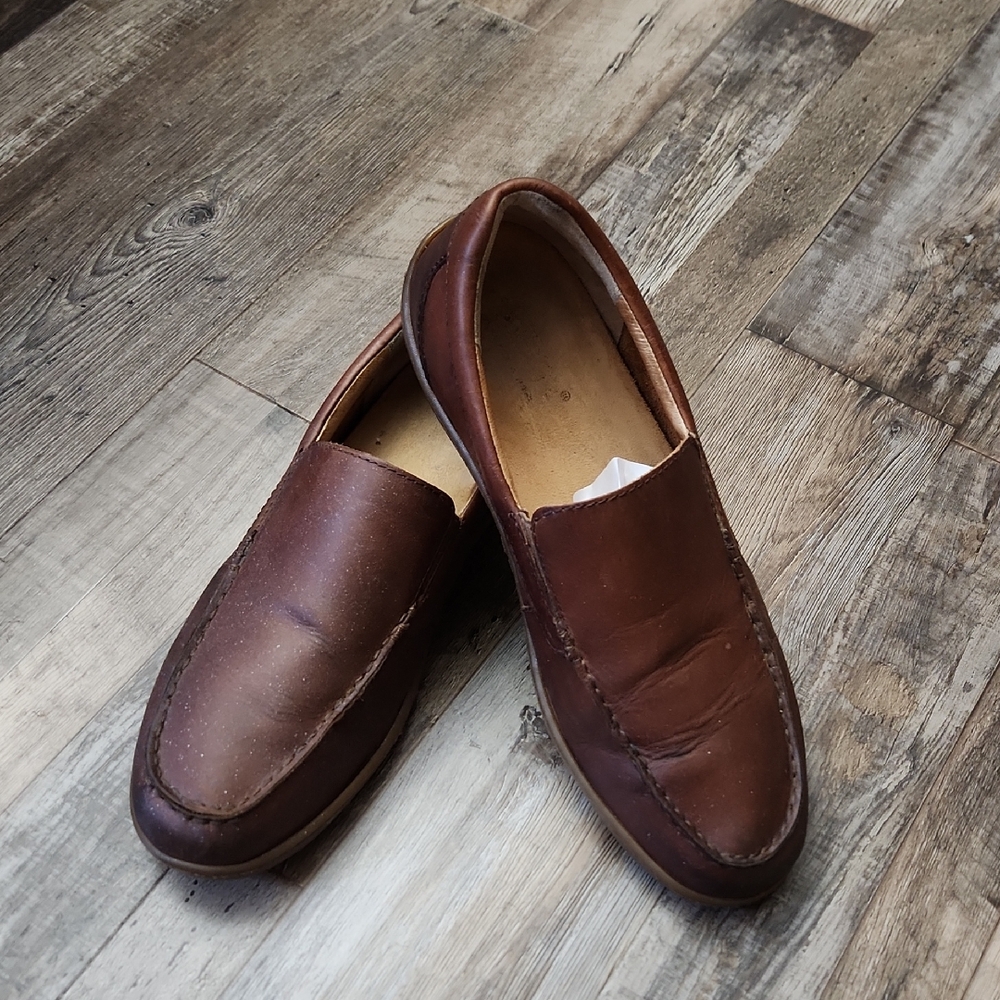 Born Mens Eberhard‎ Venetian Brown Slip On Loafer SZ 11.5 Leather Casual Neutral